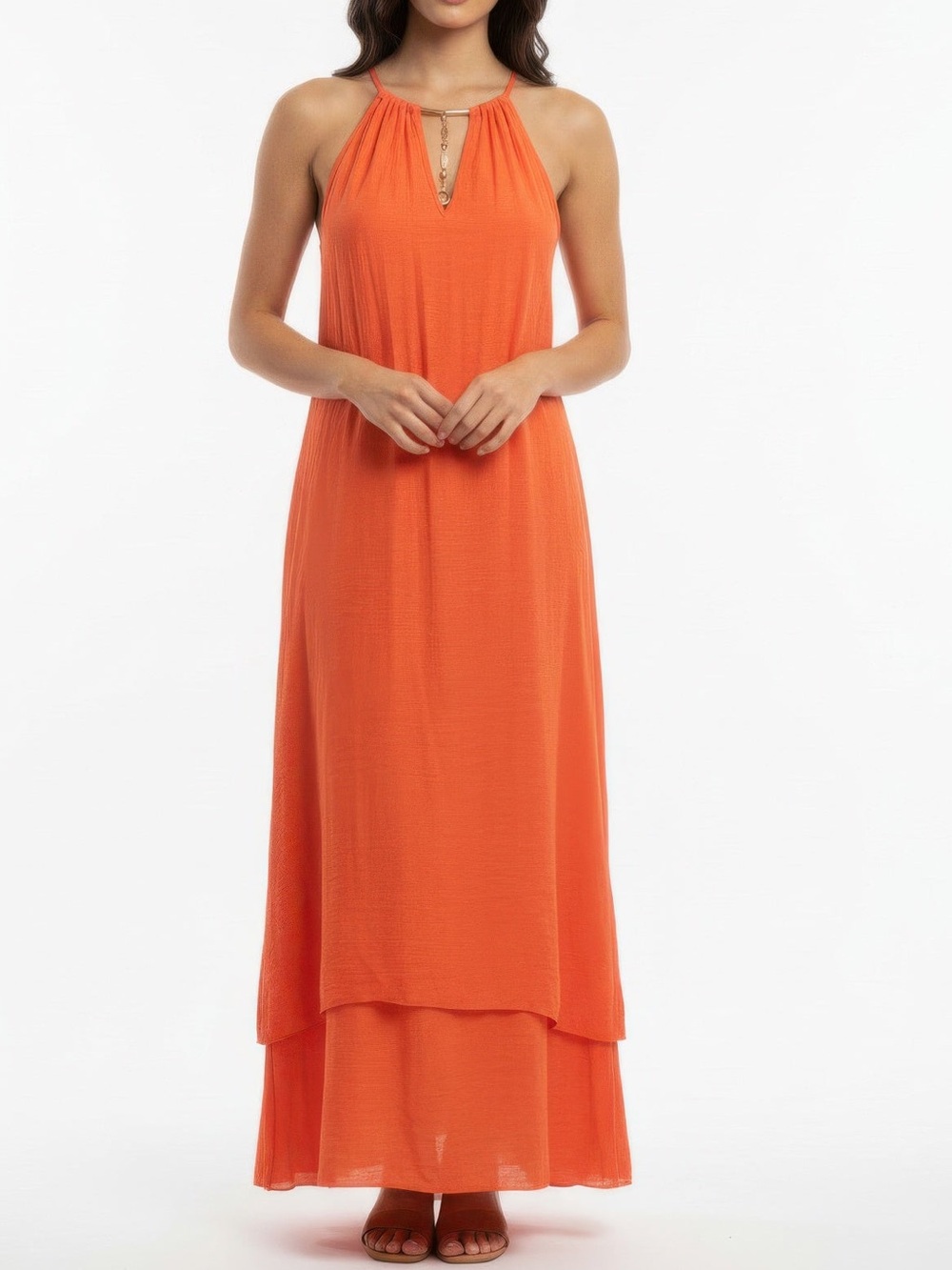 Mlle Gabrielle Solid Sleeveless Dress - Picture 1 of 3